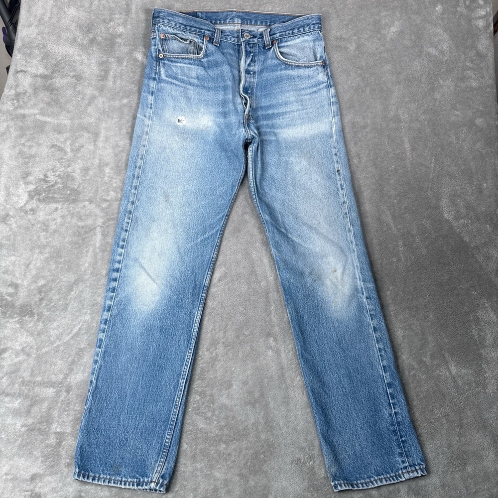 Vintage Levis Jeans Mens 35x34 (Fits 32x30) 501 XX Shrink To Fit 90s Made in USA